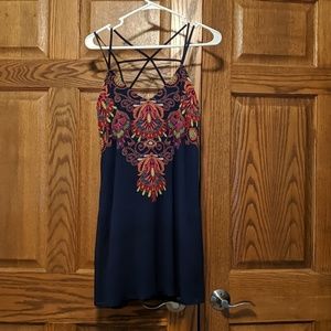 Navy design dress